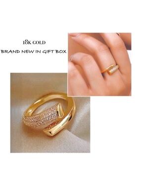 NIB Vivori Vivianne 18k Gold twist wrap ring